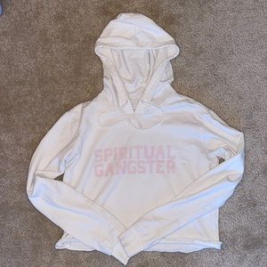 Spiritual Gangster cropped hoodie